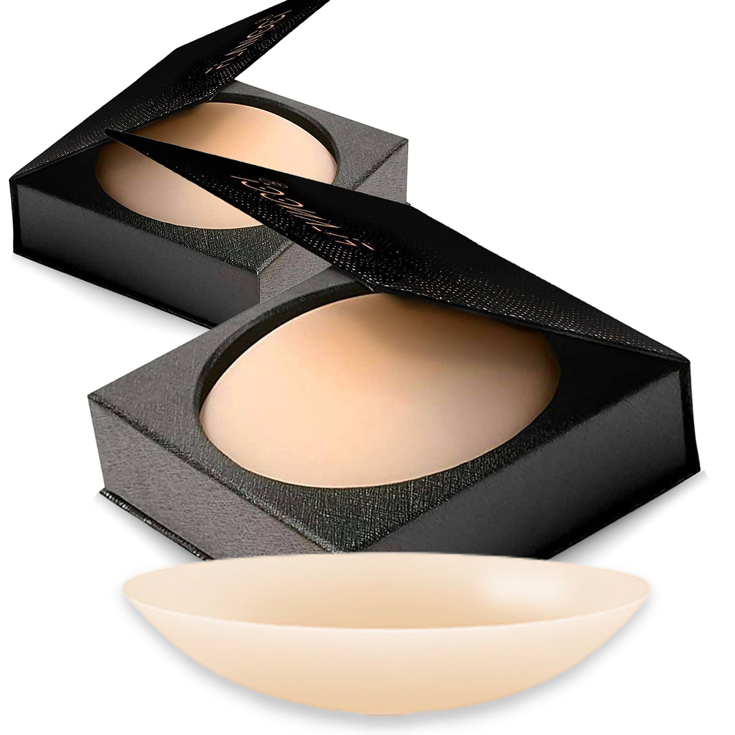 Nipple Cover Silicone Nipple Pasties for Women, Pasties Nipple Covers Sticky Boobs, Reusable Waterproof Breast Petals Nippies lift Cups, Adhesive Silicone Breast Pasties Invisible Bra (Two-Pair)