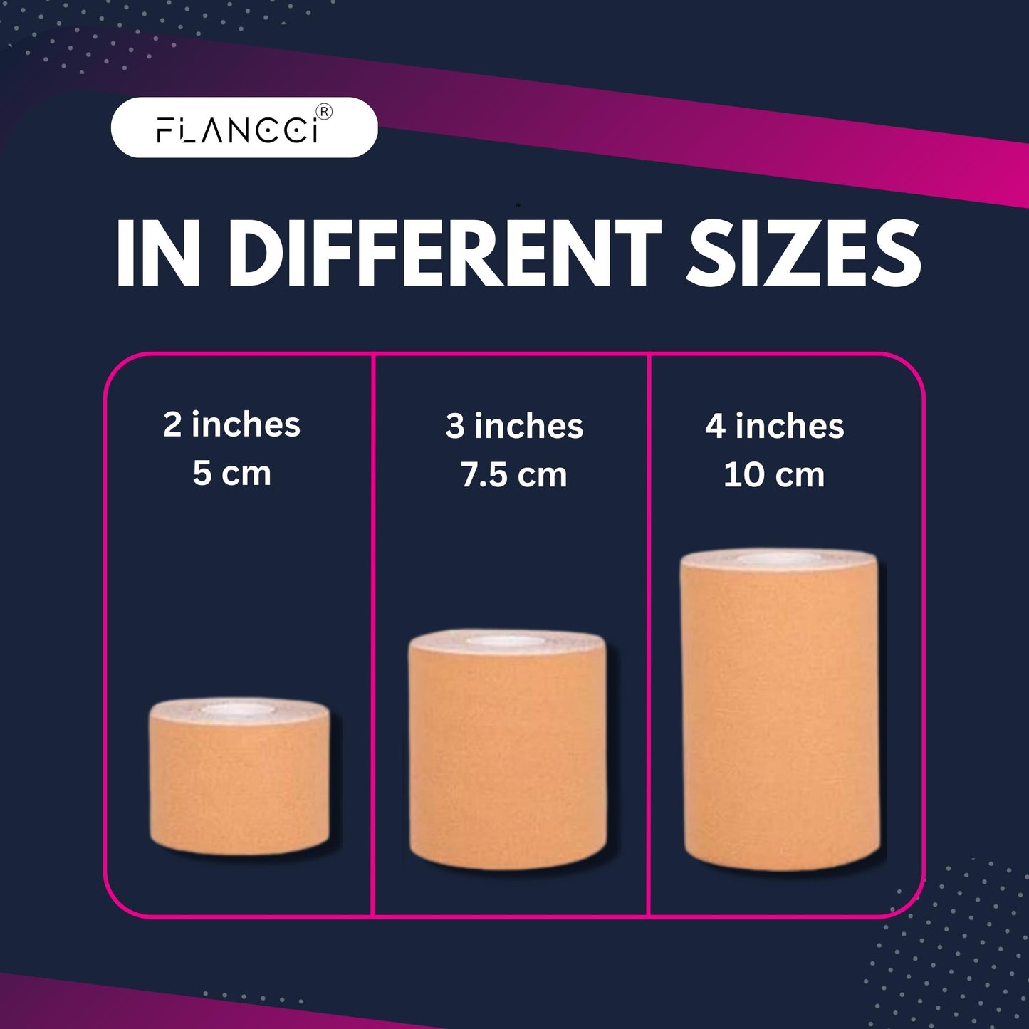 Boobytape for Breast Lift Plus Size Black with 2 pcs Nipple Covers (2” / Brown) - FLANCCI