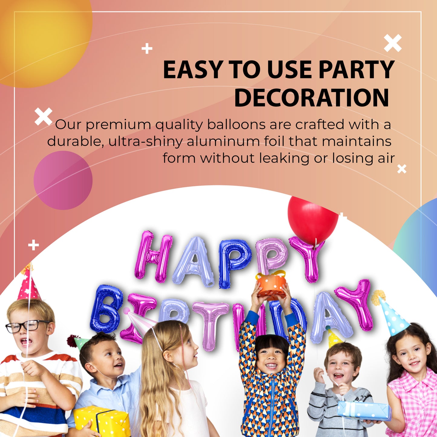 Happy Birthday Banner 3D Baloon (3D Purple) - FLANCCI