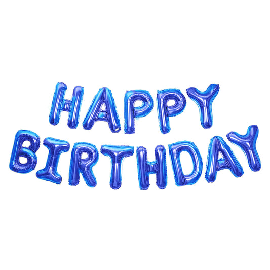Happy Birthday Banner 3D Baloon (3D Navy) - FLANCCI