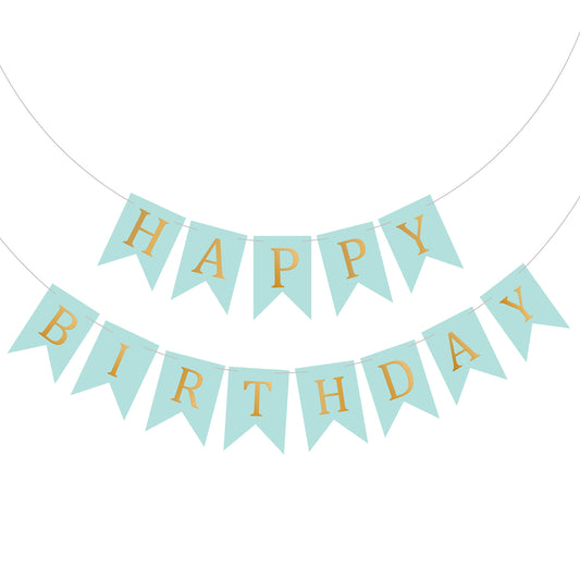 Happy Birthday Banner Backdrop Blue - FLANCCI