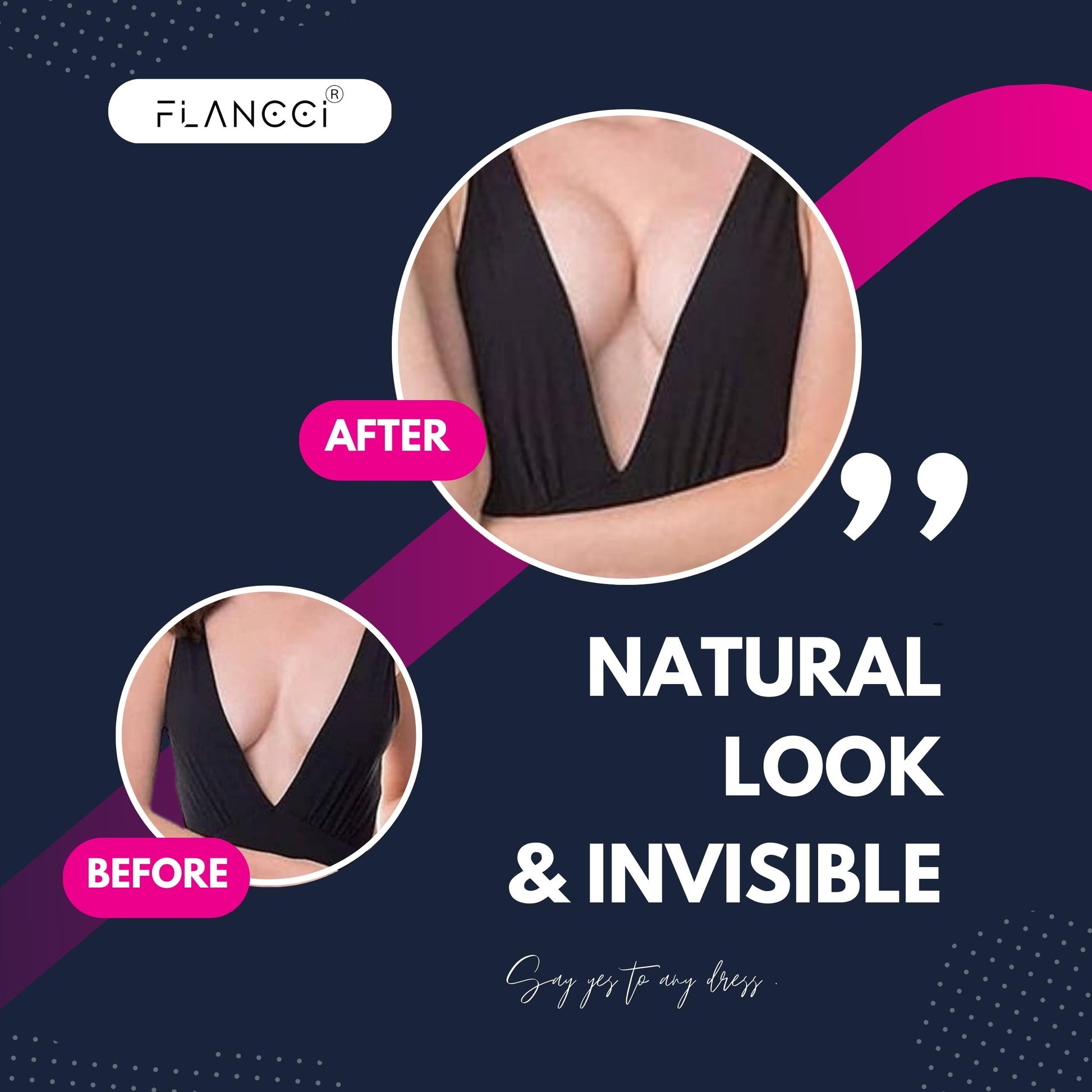 Boobytape for Breast Lift Plus Size Black with 2 pcs Nipple Covers (3” / Beige) - FLANCCI