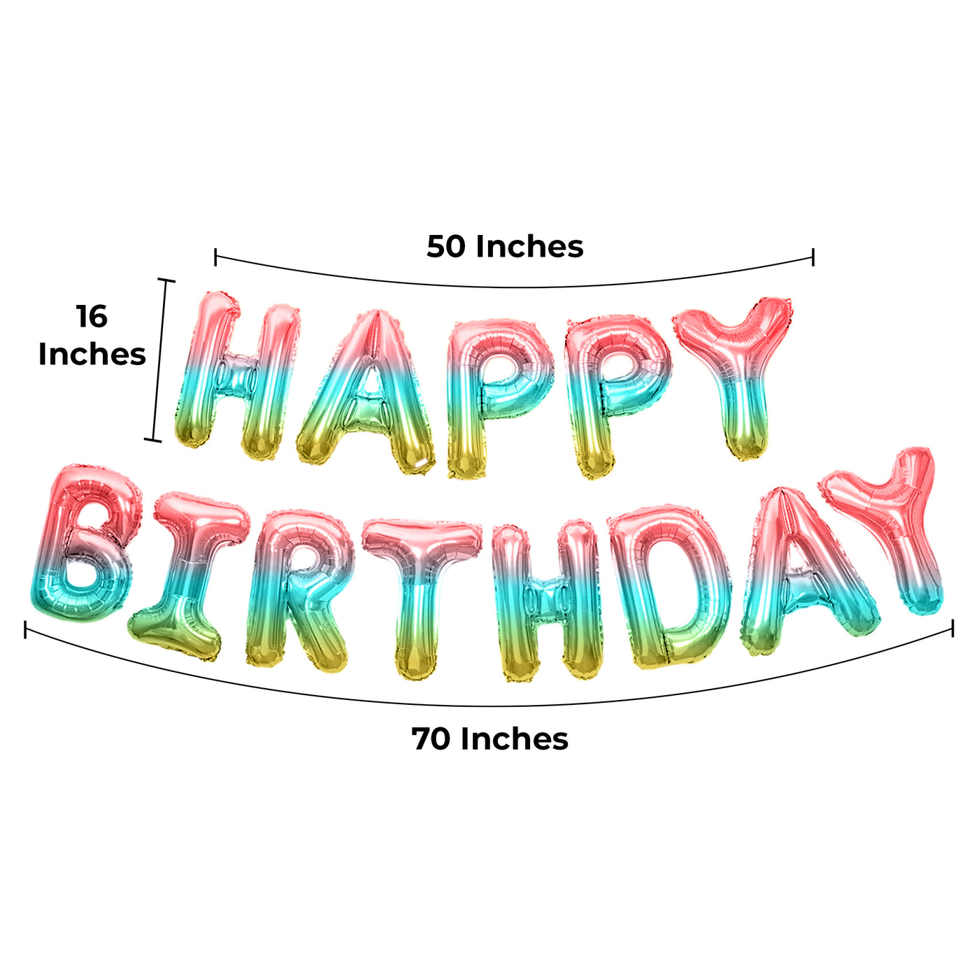 Happy Birthday Banner 3D Balloon (3D Unicorn) - FLANCCI