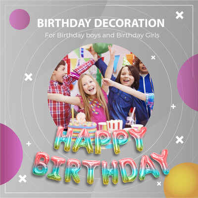 Happy Birthday Banner 3D Balloon (3D Unicorn) - FLANCCI