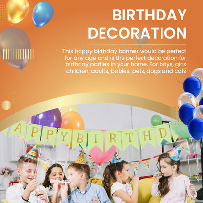 Happy Birthday Banner Backdrop Green - FLANCCI
