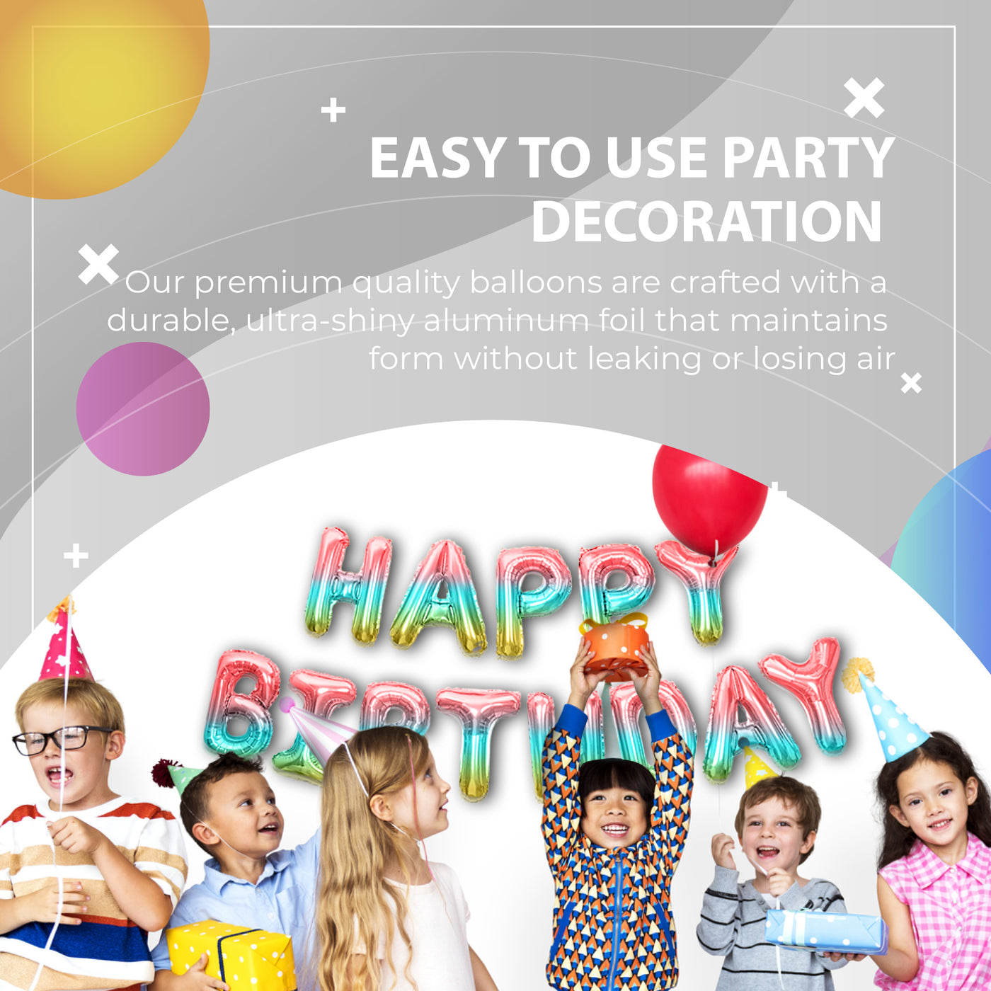 Happy Birthday Banner 3D Balloon (3D Unicorn) - FLANCCI