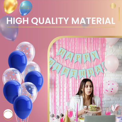 Happy Birthday Banner Backdrop Blue - FLANCCI