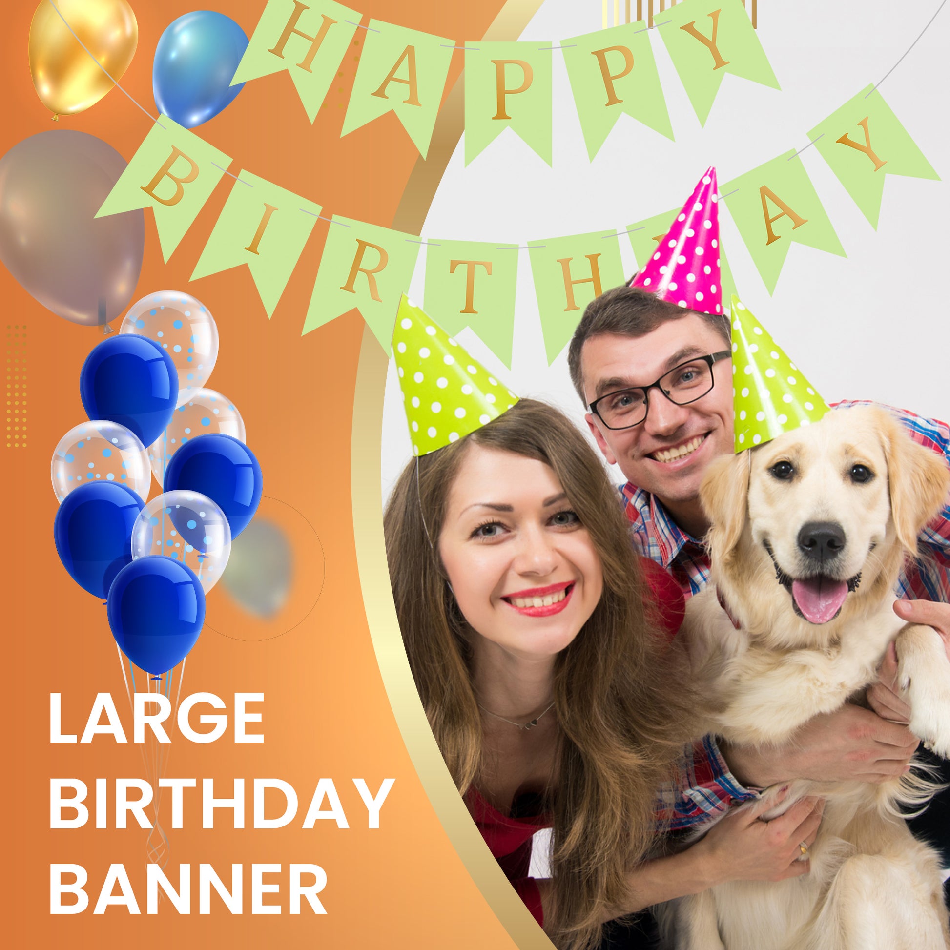 Happy Birthday Banner Backdrop Green - FLANCCI