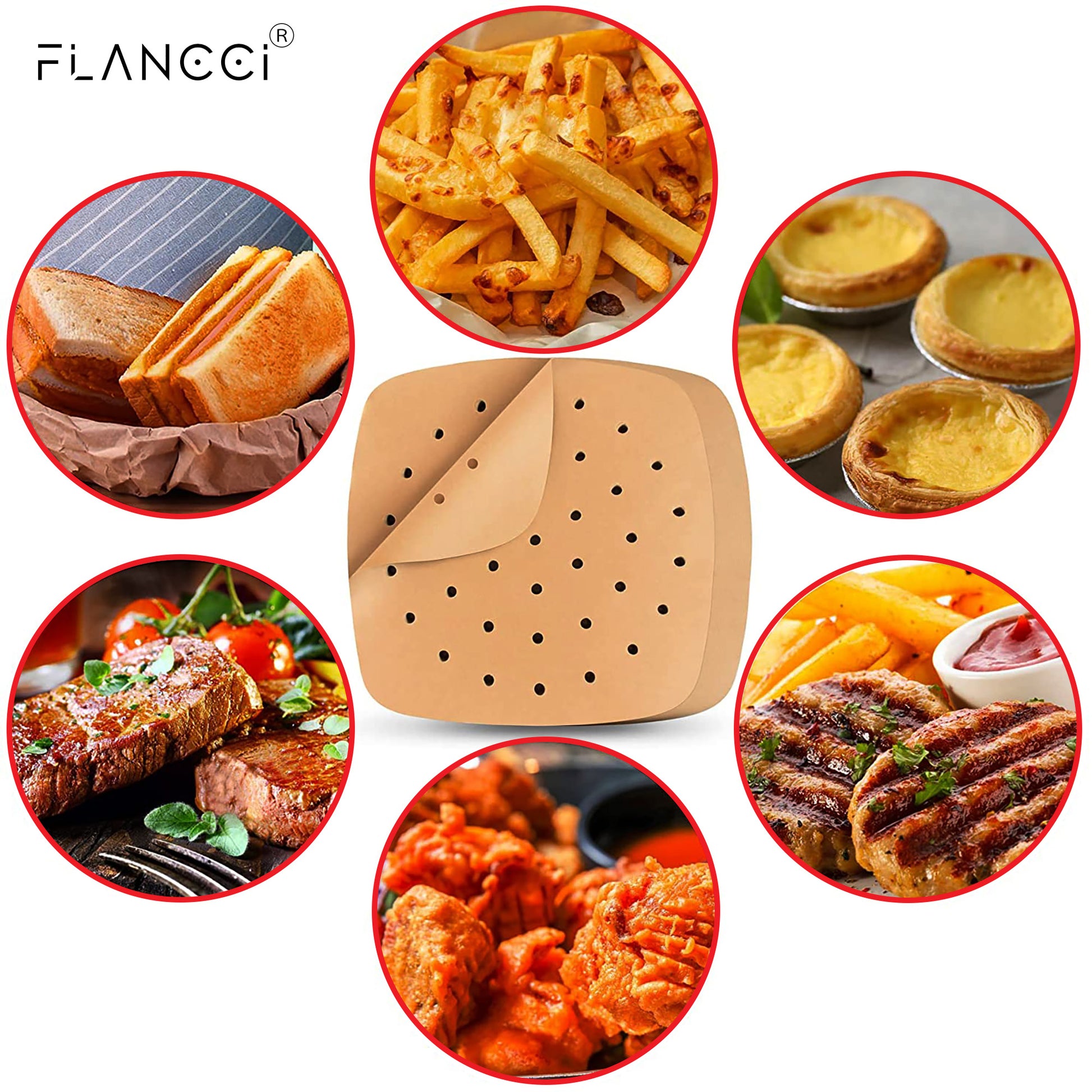 Air Fryer Liners Square Parchment Paper - FLANCCI